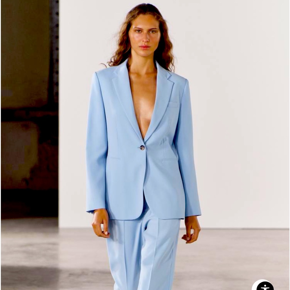 Zara NWT collection wool straight blazer Size L